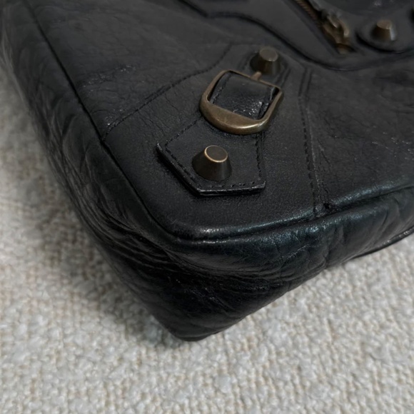 Authentic Balenciaga Women's First City Bag Mini In Black - Picture 16 of 16